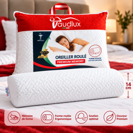 Oreiller Roulé – Premium Memory – 14 Cm